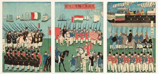Ankunft der fünf Nationen in Yokohama, 1861